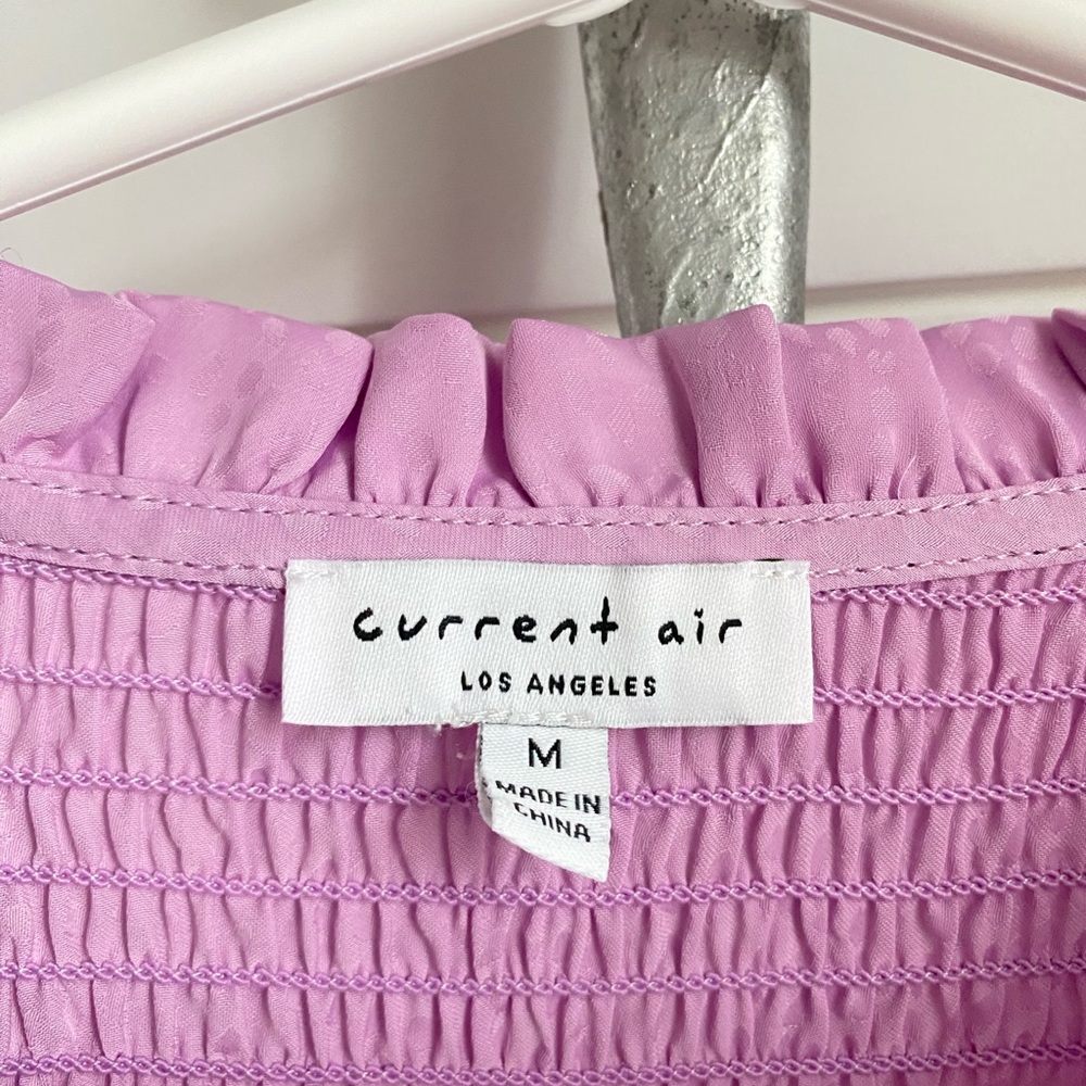 Current Air Ruffled Split Neck Blouse - Lavender … - image 4